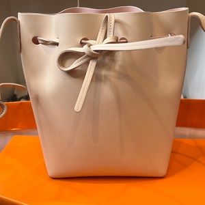 Mansur Gavriel bucket bag in pale pink